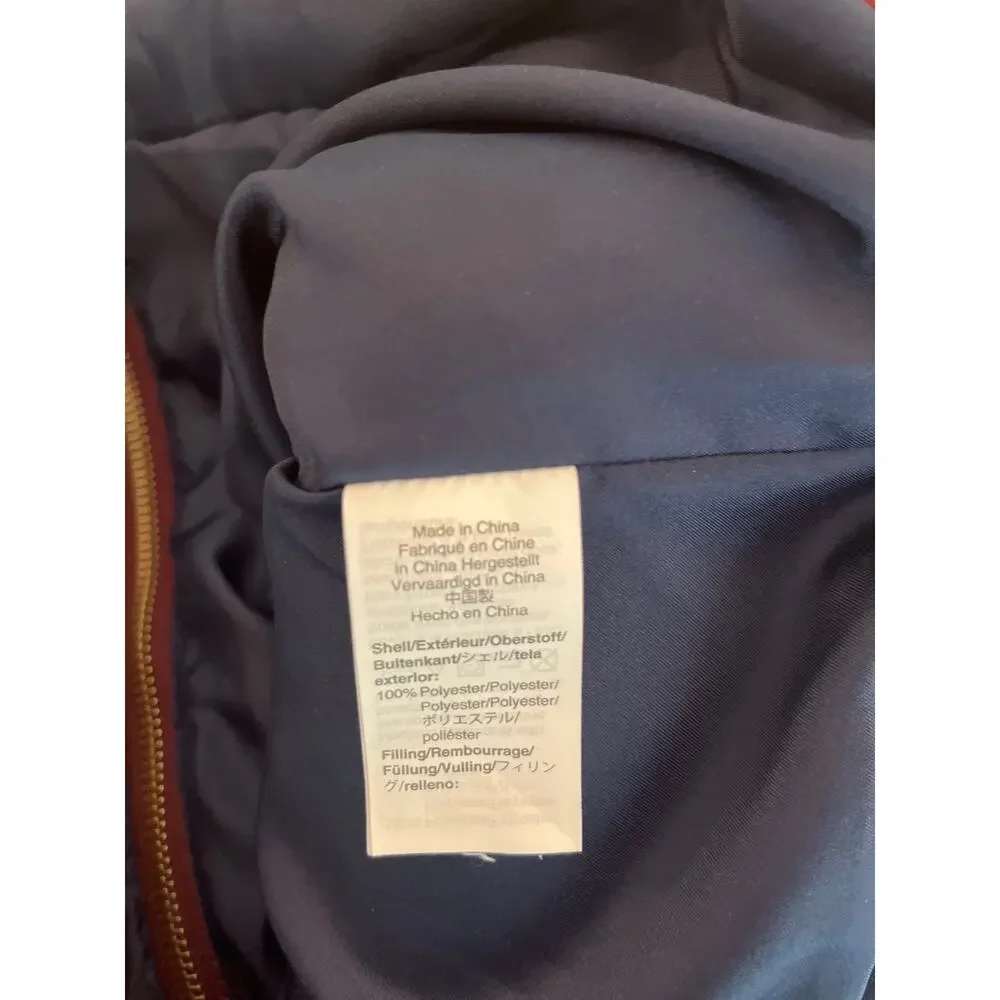 J. Crew Womens Full Zip Teddy Sherpa Vest Size XS Maroon Zip Pockets Lined Fall - Picture 5 of 8